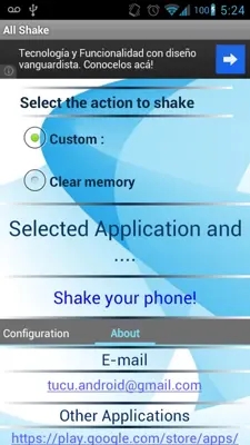 Shake Task Killer android App screenshot 0