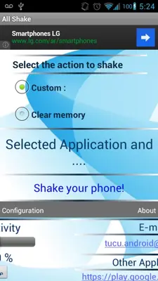 Shake Task Killer android App screenshot 1